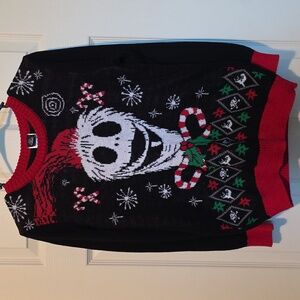 Disney Black and Red Sweater Nightmare Before Christmas Design